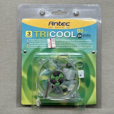 ANTEC TRICOOL 80 DBB 3 Speed Cooling Fan 80mm Double Ball Bearing NEW PC Compute