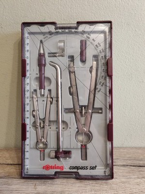 Vintage Rotring Zirkel Set Zeichnung Geometrie Technisches Zeichenset West Germany