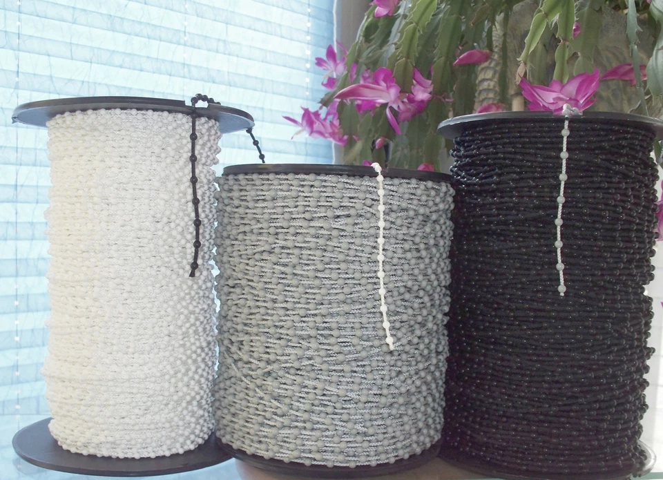 KEINE ANGABE Catena 4,5x12 mm catena di comando per tapparella avvolgibile plissettata bianca o grigia qualsiasi lunghezza