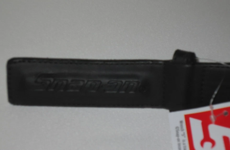 NUEVO CINTURÓN DE TRABAJO DE CUERO NEGRO SIN ARAÑAZOS GENUINO A PRESIÓN mecánico con etiquetas 30 a 48 Foto 4 de 4