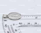 14k Solid White Gold Virgin Mary Lady Guadalupe Oval pendant Charm #15187 2.90gr — photo 8