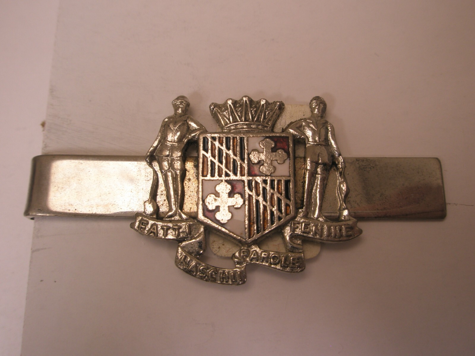 Vintage Maryland State Seal Fatti Maschii Tie Bar Clip