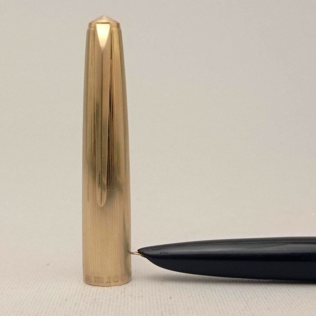 HERO 100 Gold Rolled 12k 1/10 Fountain Pen 12k Nib VTG 70s Very