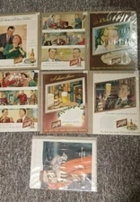 Lot of 8 Vintage 1940's Schlitz Advertising Magazine ads