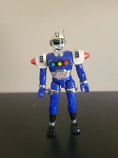 Vintage 1997 Bandai Power Rangers Turbo Blue Centurion Action Figure 3.75"