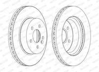 2X Ferodo DDF1036C Bremsscheibe FüR MERCEDES-BENZ