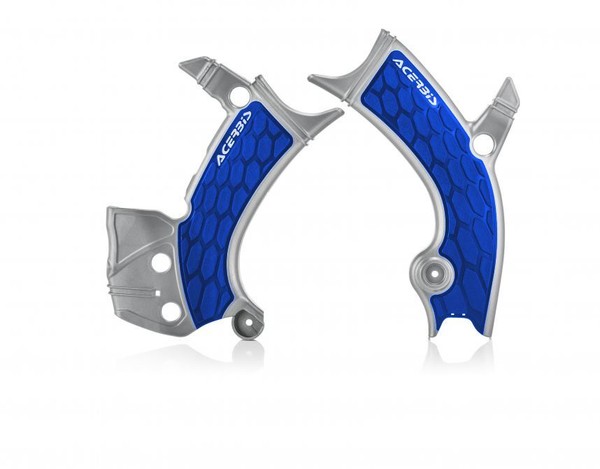 Acerbis X-Grip Rahmenprotektoren Silber Blau FüR Yamaha YZ 250 FX 2019-2024-image