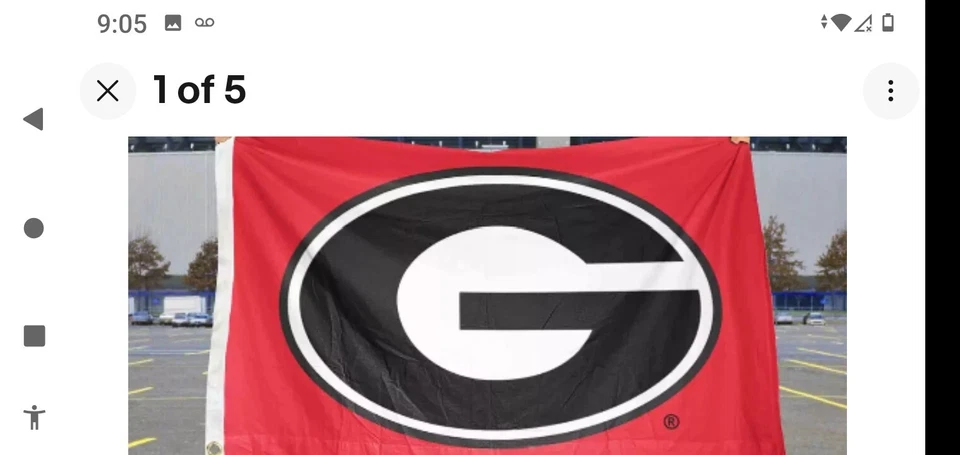 Bandera de satén Georgia Bulldog para poste de bandera Foto 4 de 4