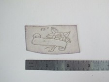 vtg 1960s 70s Tattoo Flash acetate stencil Small Rose and Banner RS2