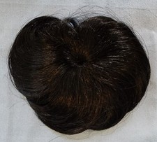 Vintage Black Synthetic Doll Wig Size 12 in Short Hair Style by Unknown Maker