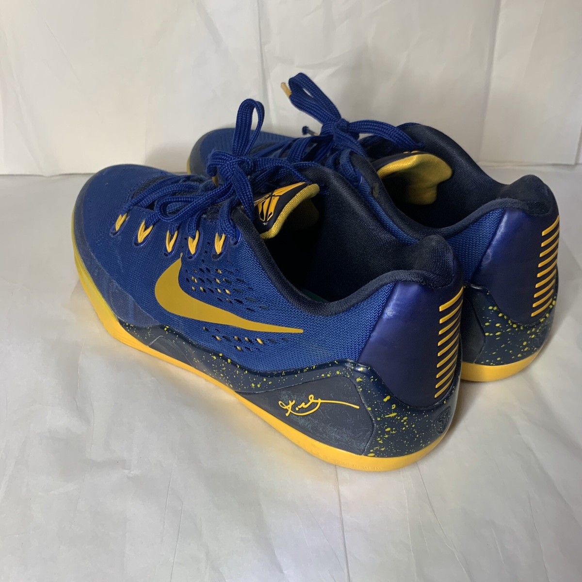 Nike Kobe 9 EM Gym Blue University Gold Men's Size 8 # 646701-474