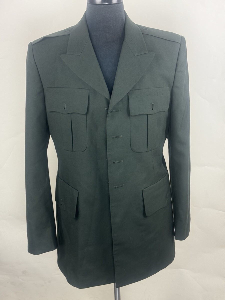 USGI Men's Army Green Dress Coat ASGU Uniform Jacket | 40 Reg | No Buttons  Used