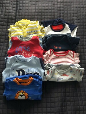 Baby Junge Paket 1-3 Monate, Babygrows, Bodys, gemischte Marken, 8 Teile