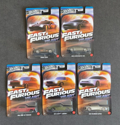 #ad Hot Wheels Silver Series = Fast amp; Furious VILLAINS Complete Set Of 5 Honda et $36.99