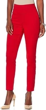 DG2 By Diane Gilman Women's Virtual Stretch Suddenly Slim Jeggings, Ruby, Small