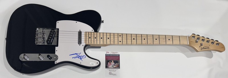 PETER HOOK SIGNED BLACK ELECTRIC GUITAR JOY DIVISION NEW ORDER JSA COA