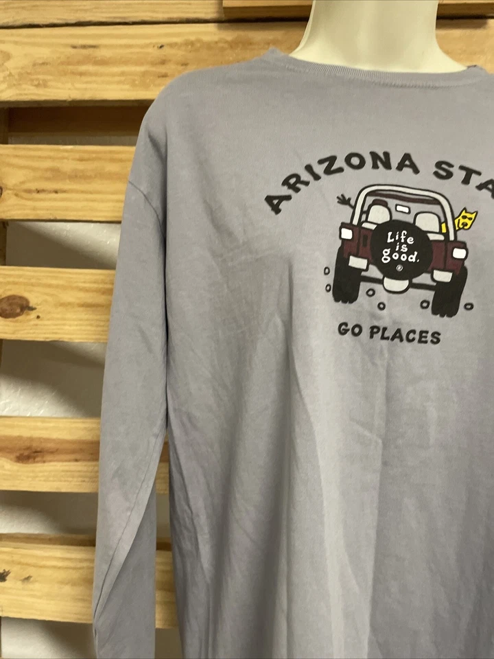 Blue 84 Life is Good Arizona State Go Places Long Sleeve T-Shirt Men's Size M KG - Image 3 of 4