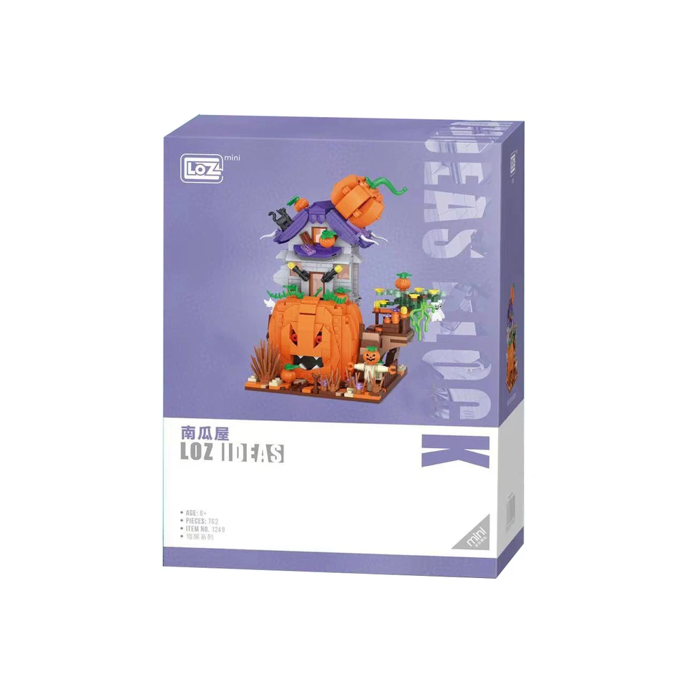 LOZ Halloween Christmas House Pumpkin Carriage Mini Street Building Blocks Toys - Image 4 of 4