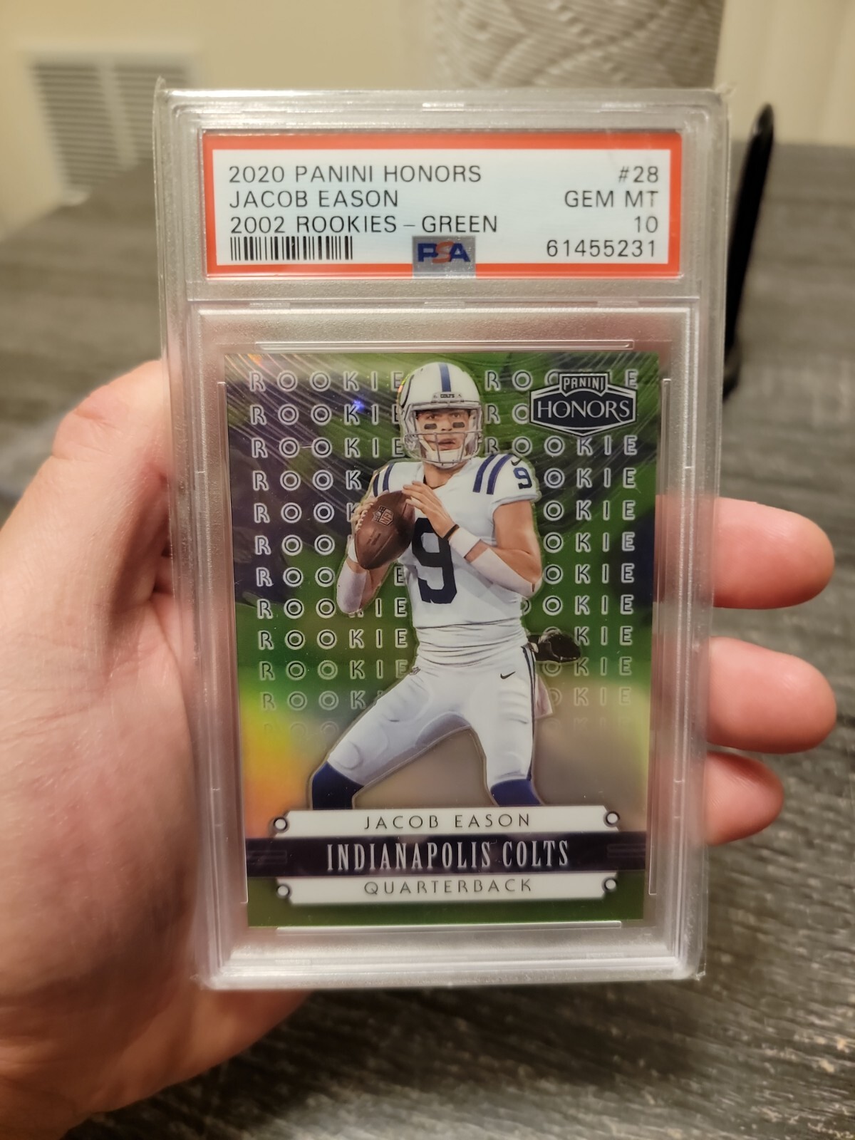 Jacob Eason Panini Honors 2002 Rookies #28 Green