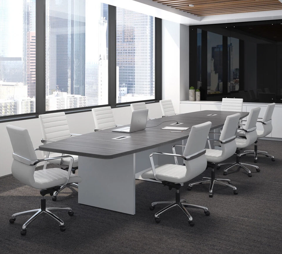 8 ft Conference Table Grommets for Power Data Modern Office Furniture 7 Colors - Image 4 of 4