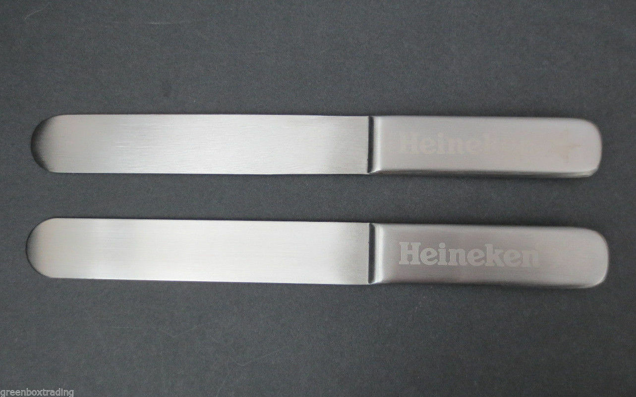 Heineken Modern Metal Beer Skimmer Stainless Steel Skimmers Set of 2 eBay