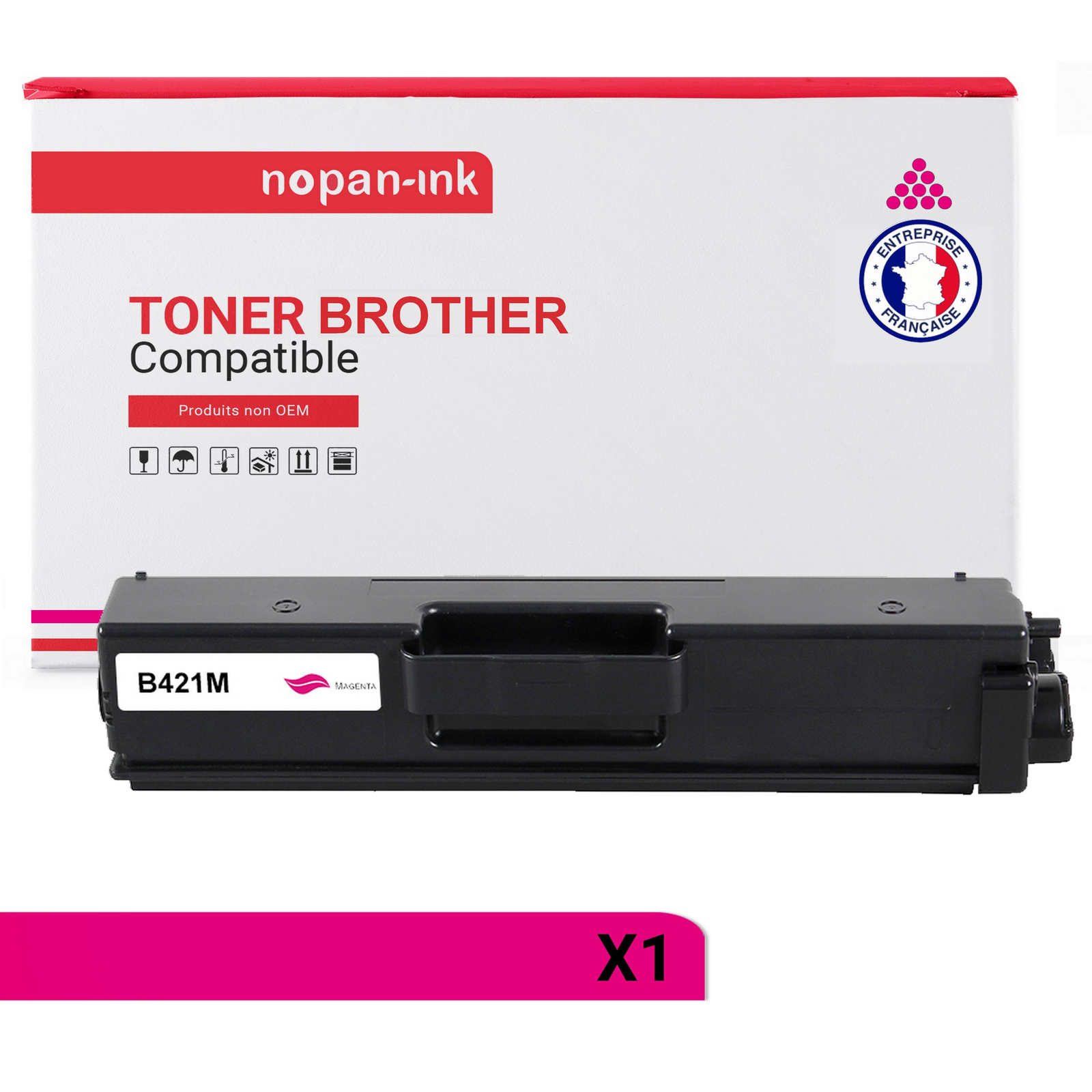 Toner TN421 TN421 magenta compatible Brother imprimante laser couleur NOPAN-INK