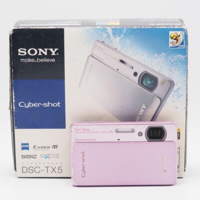 Sony Cyber-shot DSC-TX5 Digital Camera Pink Waterproof Shockproof Japan Tested