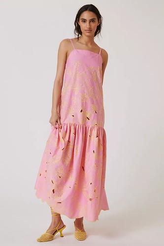 Anthropologie Square-Neck Maxi Dress By 