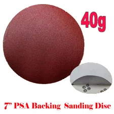 10x 7" PSA Self Adhesive 40 Grit Sand Disc #40 Stick On Sandpaper Sheet Peel