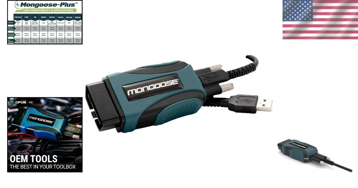Opus IVS Mongoose-Plus J2534 Tool for Diagnostics & Reprogramming