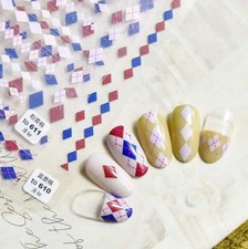 5D Plaid Pieces Themed Nail Art Stickers to610, to611, to612, to992 