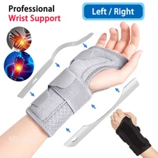 Wrist Brace Metal Splint Support Arthritis Sprain Carpal Tunnel Hand Pain Relief