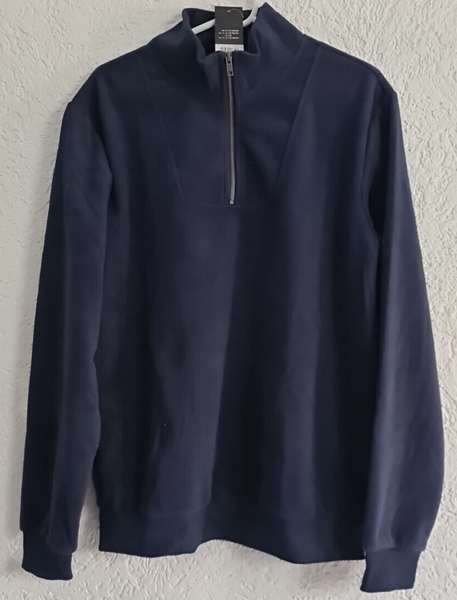 Herren Fleece Pullover, Pullover, Blau, Gr. M = 48/50-image