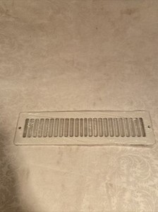 New White Metal Vent Cover Register 2-Way Floor Diffuser, 13 X 3.25