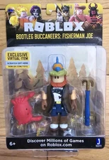 Roblox Bootleg Buccaneers: Fisherman Joe Figure w/ Code Jazwares New! Free S+H!