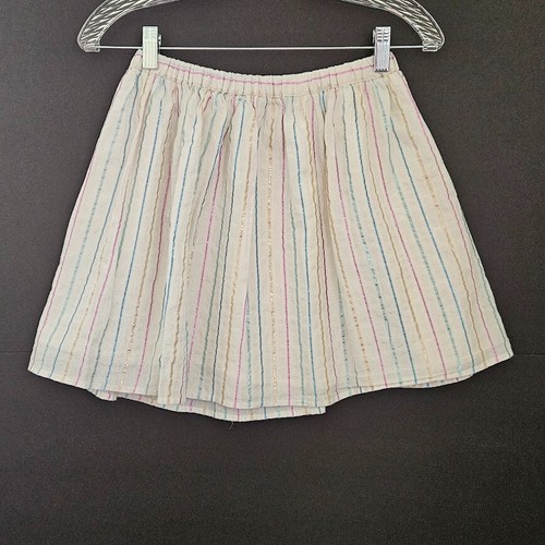 Gap Kids Girls Skirt Pleated Elastic Waistband Striped Multicolor Extra Lager - Picture 2 of 9