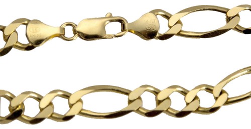 14k Solid Yellow Gold Figaro Link Chain 