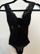 NWT We Are HAH Bodysuit Black, Adjustable Straps, Lingerie, Sz XS