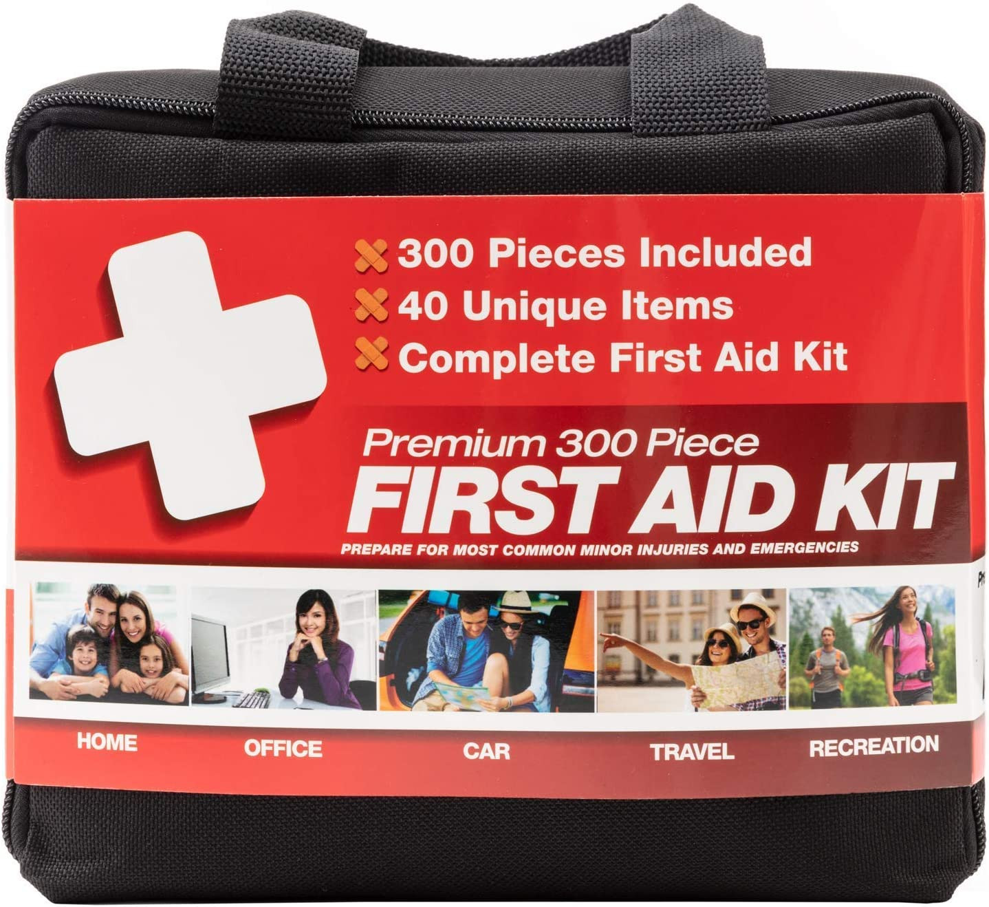 M2 BASICS Professional 300 Piece (40 Unique Items) First Aid Kit | Emergency Med