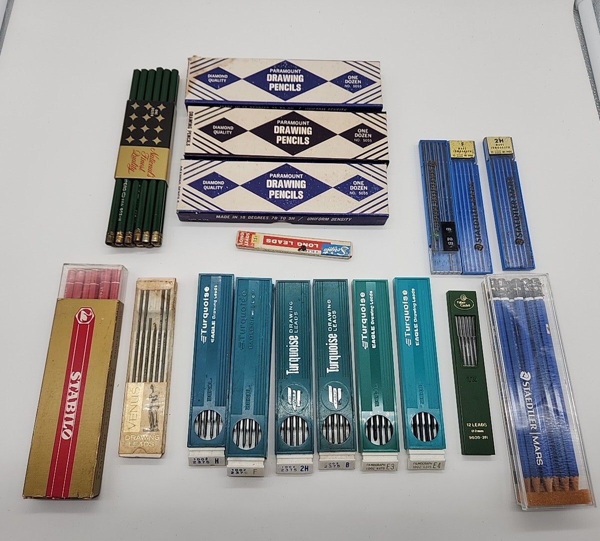 S Berol Turquoise Staedtler Scripto Stabilo Venus Paramount Lot