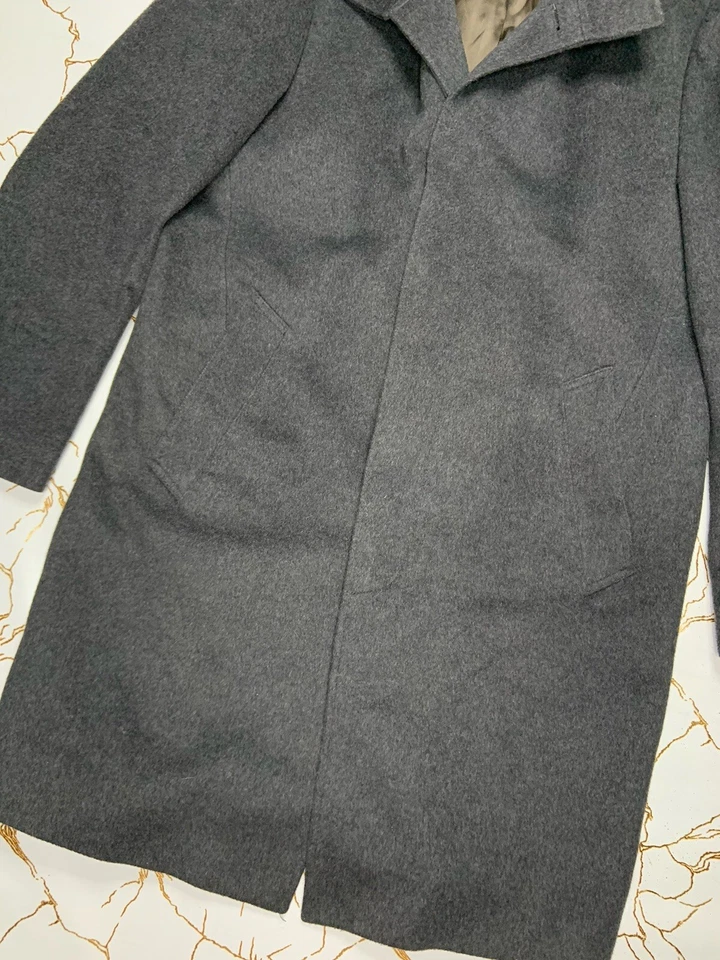 Abrigo Baldessarini HND Hanes’s Hombre Gris Lana Botones Ocultos Talla 54 Foto 2 de 4