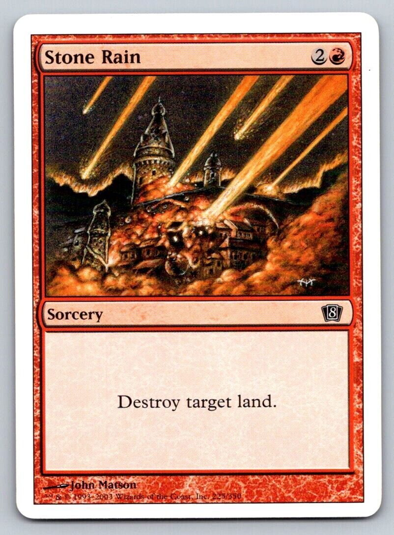2003 MTG Magic The Gathering Stone Rain Sorcery #225/350 Card
