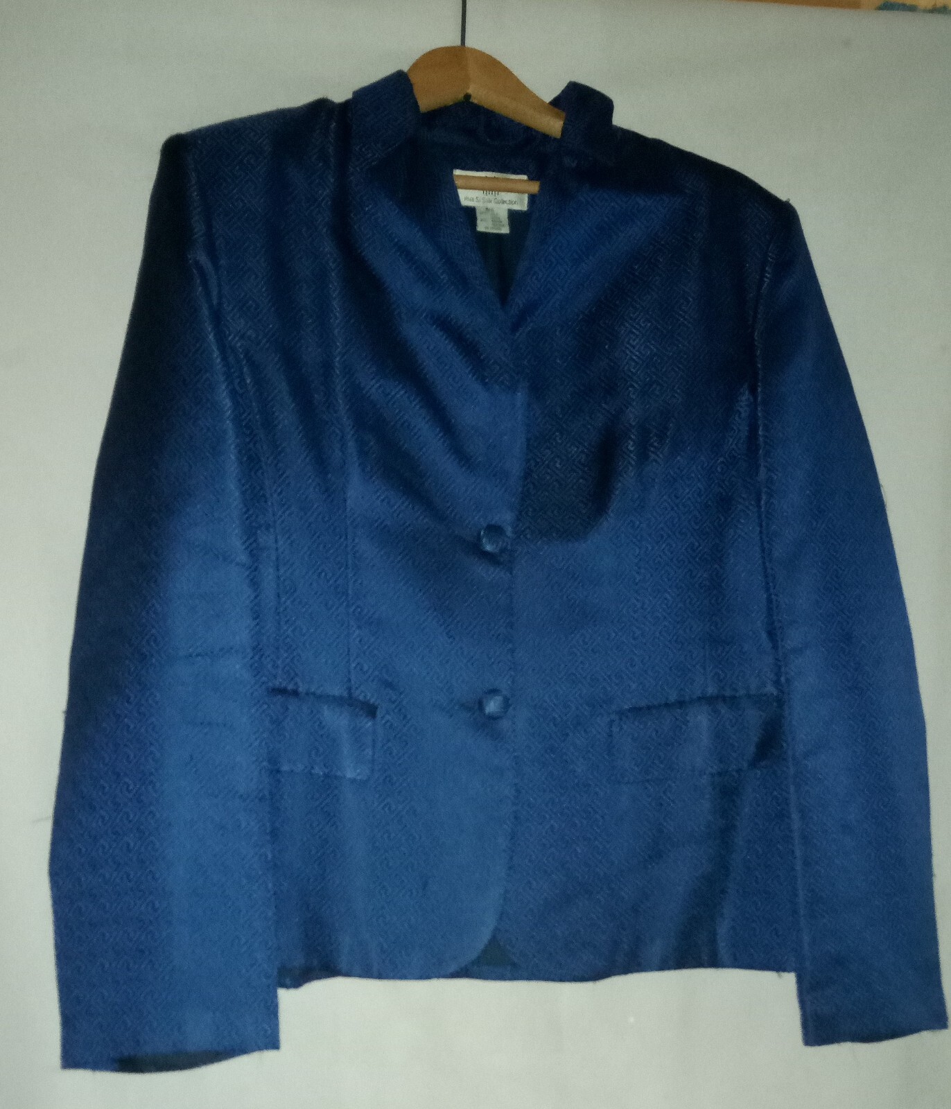 Women's Jacket XXL Hua Si Silk Collection Lined Textured 32% Silk Rayon Blend