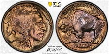 1913 BUFFALO NICKEL 5C PCGS MS67+ CAC TYPE 1 GEM UNCIRCULATED BU TONED (N51)