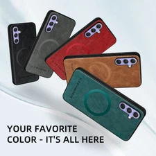 For Samsung Galaxy A55 A36 A16 A07 A15 A14 A05S Shockproof Magnetic Leather Case