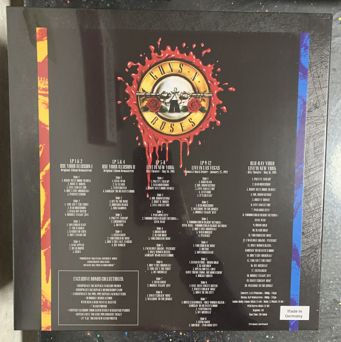 GUNS N' ROSES USE YOUR ILLUSION SUPER DELUXE BOX SET 12LP & BLU