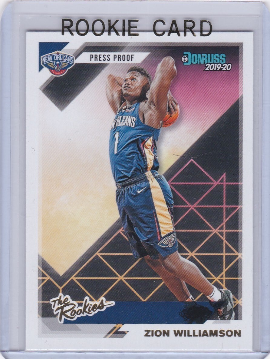 ZION WILLIAMSON ROOKIE CARD 2019 Donruss The Rookies RARE PRESS PROOF Pelican RC