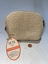 Christian Dior Raffia Rattan Zip Pouch