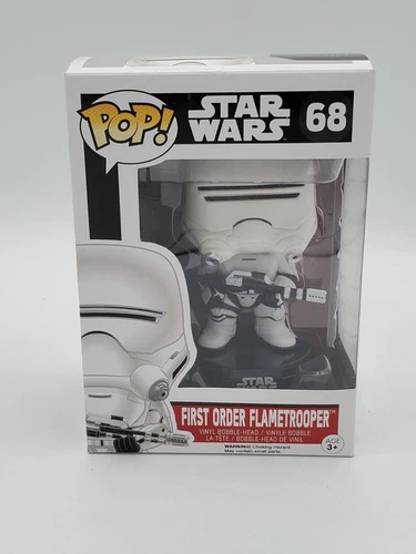 Funko Pop! Star Wars FIRST ORDER FLAMETROOPER #68 Bobble-Head DAMAGED BOX