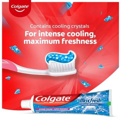 Colgate Max Fresh Anticavity Gel Toothpaste Peppermint Ice | 2 x 300g Saver Pack - Image 4 of 4